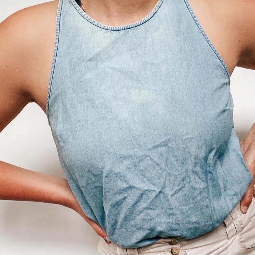 Small old navy jean tank top.